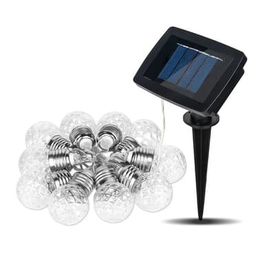 Dekorativ solcelledrevet lysslynge for utendørs bruk med 20 lamper – Ezra