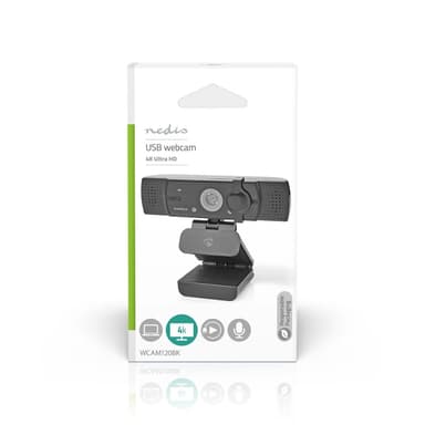 Nedis Webkamera | Full HD@60fps / 4K@30fps | Autofokus | Built-In Microphone | Sort