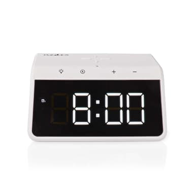 Nedis Alarm clock wireless charger | Qi sertifisert | 5 / 7.5 / 10 / 15 W | USB-A Han | Nattlys | 2 Alarmtider | slumrefunksjon