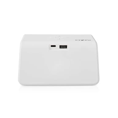Nedis Alarm clock wireless charger | Qi sertifisert | 5 / 7.5 / 10 / 15 W | USB-A Han | Nattlys | 2 Alarmtider | slumrefunksjon