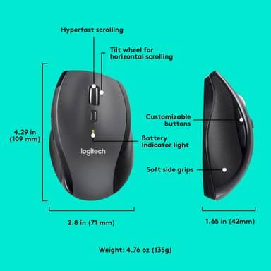 Logitech Marathon M705 trådløs mus