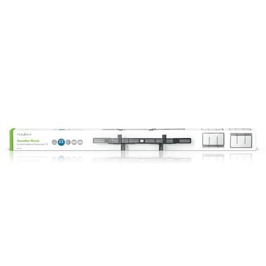 Nedis Soundbar Mount | Kompatibel med: Universell | Festet til TV-en | 10 kg | Dybde justering | Stål | Sort