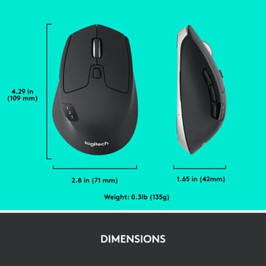 Logitech M720 Triathlon trådløs Bluetooth mus (sort)