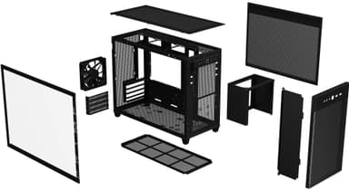 ASUS Prime AP201 TG MicroATX/MiniITX PC-kabinett (sort)