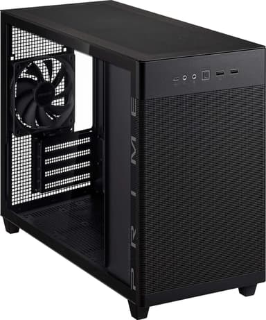 ASUS Prime AP201 TG MicroATX/MiniITX PC-kabinett (sort)