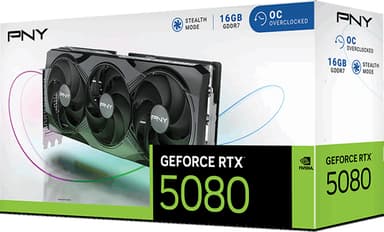 PNY GeForce RTX 5080 16GB 3X OC grafikkort