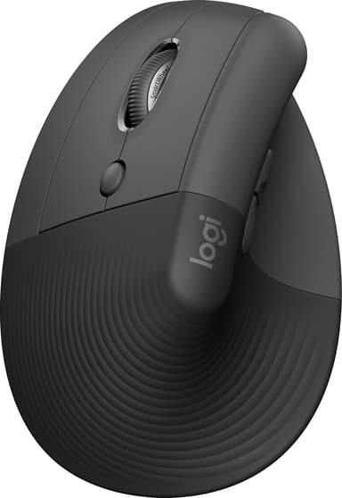 Logitech Lift Left Vertical trådløs mus (grafitt)