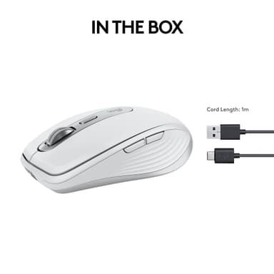 Logitech MX Anywhere 3S trådløs datamus (Pale Grey)