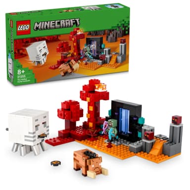 LEGO Minecraft Bakholdsangrep ved underverdenportalen 21255