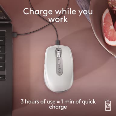 Logitech MX Anywhere 3S for Mac trådløs mus (Pale Grey)