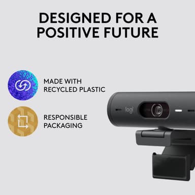 Logitech Brio 500 webkamera (grafitt)