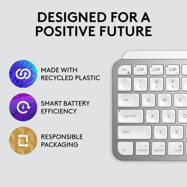 Logitech MX Keys Mini trådløst tastatur for Mac (pale gray)