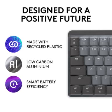 Logitech MX Mechanical Mini Mac trådløst tastatur (space grey)