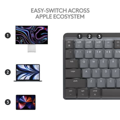 Logitech MX Mechanical Mini Mac trådløst tastatur (space grey)