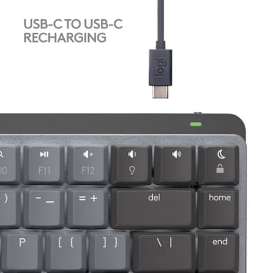 Logitech MX Mechanical Mini Mac trådløst tastatur (space grey)