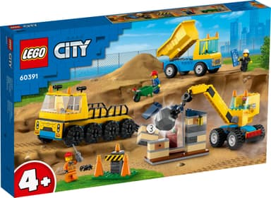 LEGO City Anleggsmaskiner og kran med rivningskule 60391