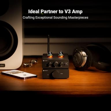 Fosi Audio P3 Tube Preamp Hodetelefonforsterker Bluetooth aptX LL HD Bass