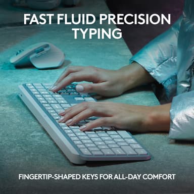 Logitech MX Keys S trådløst tastatur (lys grå)