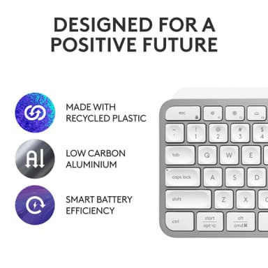 Logitech MX Keys S trådløst tastatur (lys grå)