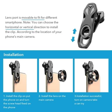 APEXEL HD100mm Makroobjektiv for smarttelefon APL-HB100MM