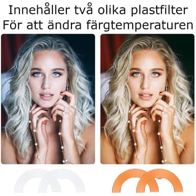 Studio LED Ring Lamp Selfie 48cm Diameter Dimmable Justerbar med bredde på farger og 2M Stand Ring Light Studio