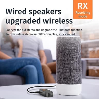 NÖRDIC 2-i-1 Bluetooth 5.3 Mottaker Sender Adapter 3.5mm Jack For Bil Musikk PC Lyd Aux Hodesett