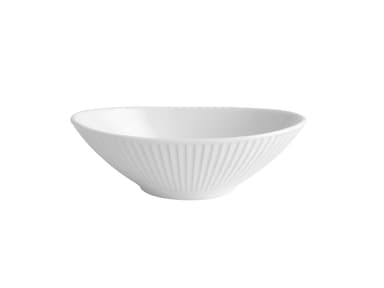 Pillivuyt Plissé bowl oval x 16 x 10 x 4,5 cm White