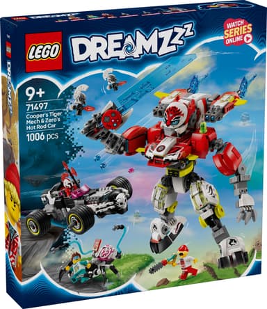 LEGO DREAMZzz Coopers tigerrobot og Zeros hotrod 71497