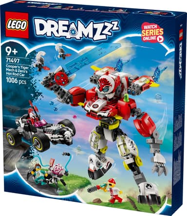 LEGO DREAMZzz Coopers tigerrobot og Zeros hotrod 71497