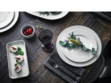 Pillivuyt Plissé plate flat Dia 20 cm White
