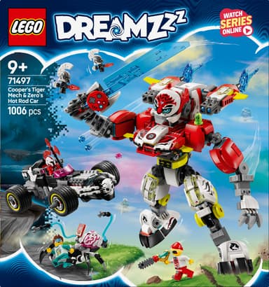 LEGO DREAMZzz Coopers tigerrobot og Zeros hotrod 71497