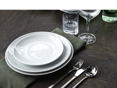 Pillivuyt Eventail Plate flat Dia 26.5 cm White
