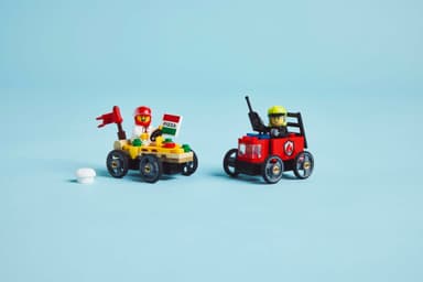 LEGO City Billøp mellom pizzabil og brannbil 60458