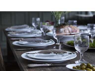 Pillivuyt Sancerre plate flat Dia 22 cm White