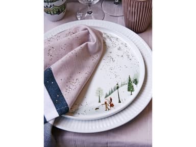 Pillivuyt Tallerken flat rett kant Hvit