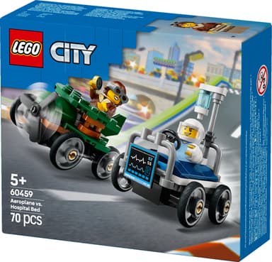 LEGO City Racerbilpakke flybil mot sykesengbil 60459