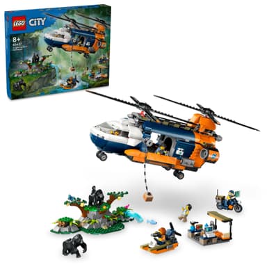 LEGO City Jungelutforskerens helikopter-baseleir 60437