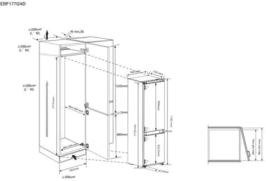 Epoq integrert kombiskap EBF177I24D