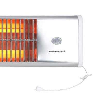 Emerio kvartsvarmer med to oppvarmingsmodi og moderne metallfinish