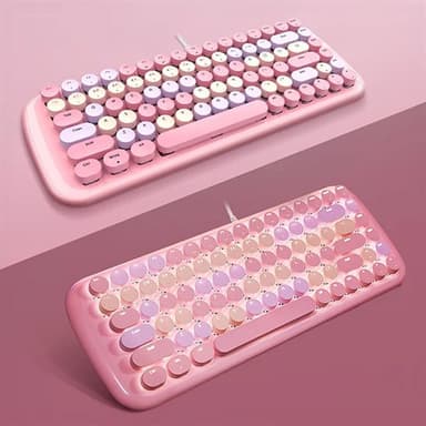 Mofii Candy M mekanisk tastatur med bakgrunnsbelysning og 84 taster - Rosa