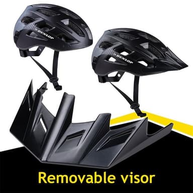 Dunlop sykkelhjelm med LED 58-61 cm