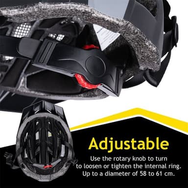 Dunlop sykkelhjelm med LED 58-61 cm
