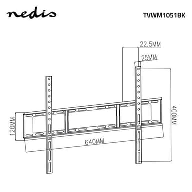 Nedis Fast Veggfeste för TV 37-70""