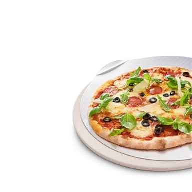 Dangrill Rund pizzastein med aluminiumsbrett 38cm