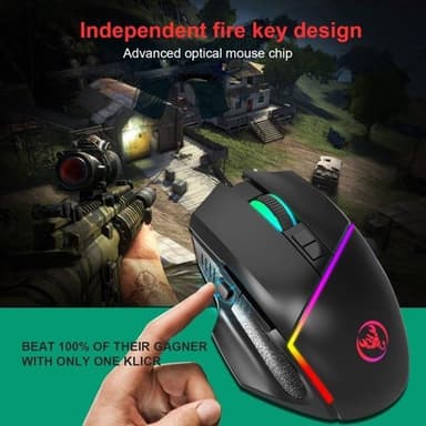 HXSJ  V100 + A876 Tangentbord og mus for gaming