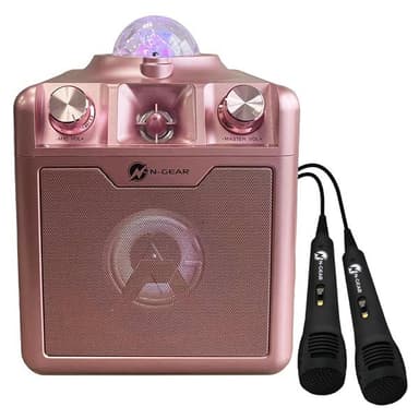 N-Gear Disco Star 710 karaokehøyttaler med Bluetooth og laserlysshow - Rosa