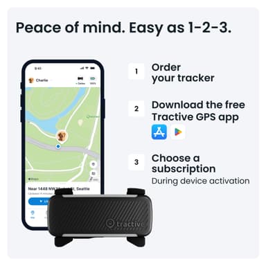 Tractive Dog 6 GPS sporer (sort)