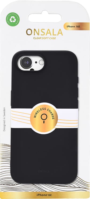 Onsala iPhone 16E silikondeksel (sort)