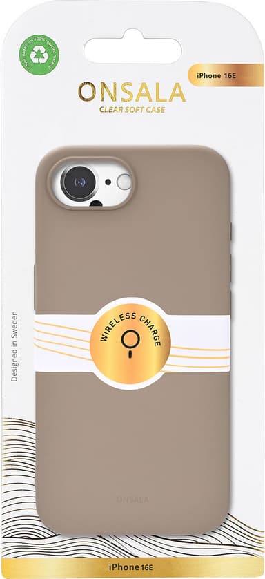 Onsala iPhone 16E silikondeksel (sand)