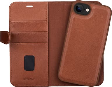 Buffalo iPhone 16E 2in1 lommebokdeksel (brun)